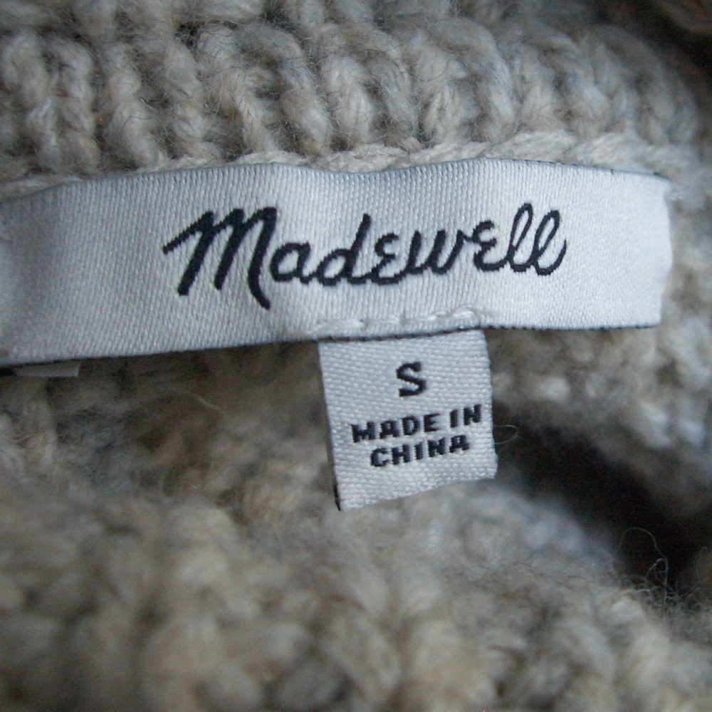 Madewell ribbed turtleneck tunic sweater S - Picture 7 of 8